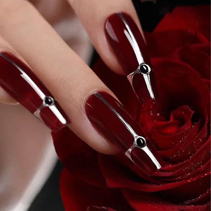 COSMOO Cherry Red Nail Polish, 12ml Red Quick Dry Nail Lacquer for Nail Art Varnish, 0.41 fl oz