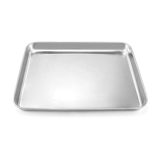 QWORK Stainless Steel Surgical Tray, for Medical Instruments, Tattoo, Surgical Supplies, 12 3/16 x 9 7/16 x 1 5/16 inch, 1 Pack