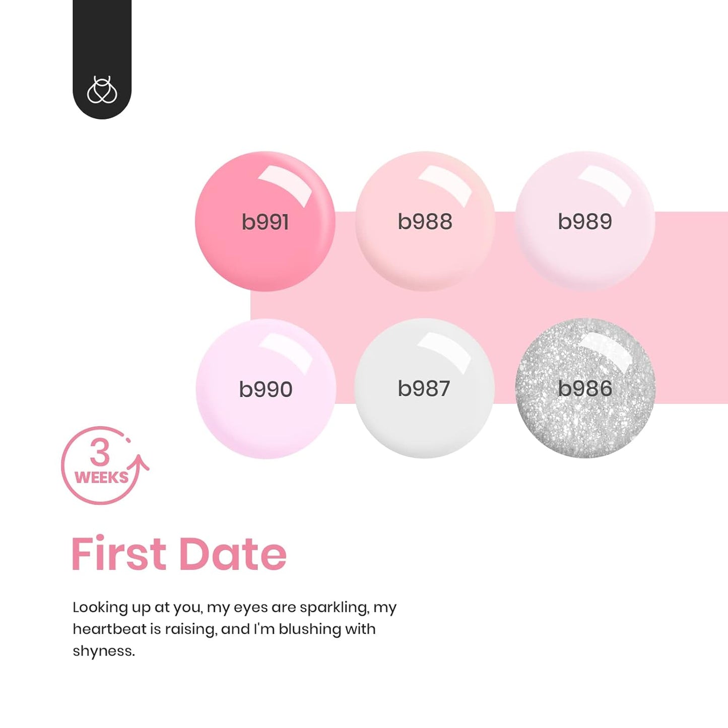 Beetles Gel Nail Polish Kit with UV Light, 6 Colors Pink White Nude Glitter Gel Nail Polish Set with Base Coat Glossy Matte Top Coat Gel Polish Soak Off UV Manicure Valentines Gift for Women