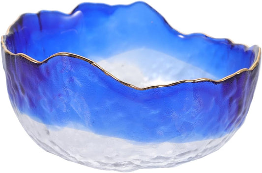 Glass Nail Soaking Bowl, Gradient Manicure Hand Soak Bowl for Toenail Caring Polish Removal Manicure Care Tool, 5 In