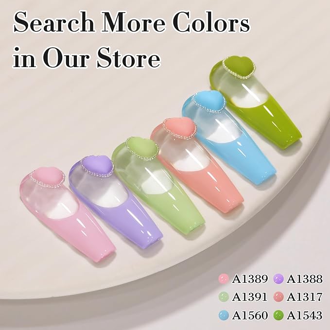 Double Rhythm 0.50 OZ Gel Polish Hema Free Same Color Same Bottle Golden Round Translucent Neutral Natural Milky 15 ML Jelly UV Polish Art DIY at Home (Pastel Blue-C1560)