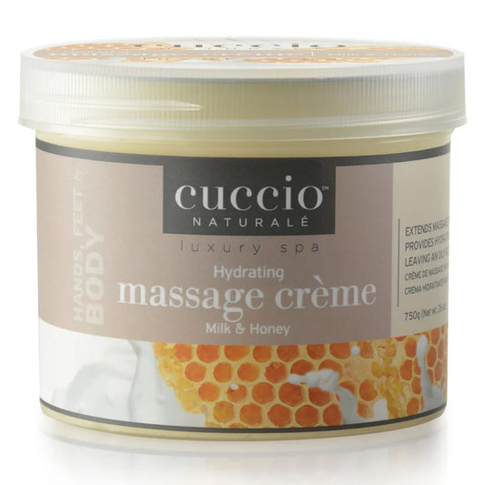 Cuccio Hydrating Massage Crème – Milk & Honey, 26 ounce – Luxurious Moisturizing Cream for Professional Spa and Home Use, Deep Hydration, Non-Greasy Formula