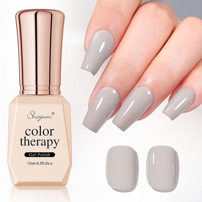 15ML Gel Nail Polish Light Gray Color Gel Polish Soak Off UV LED Manicure Art Salon DIY at Home