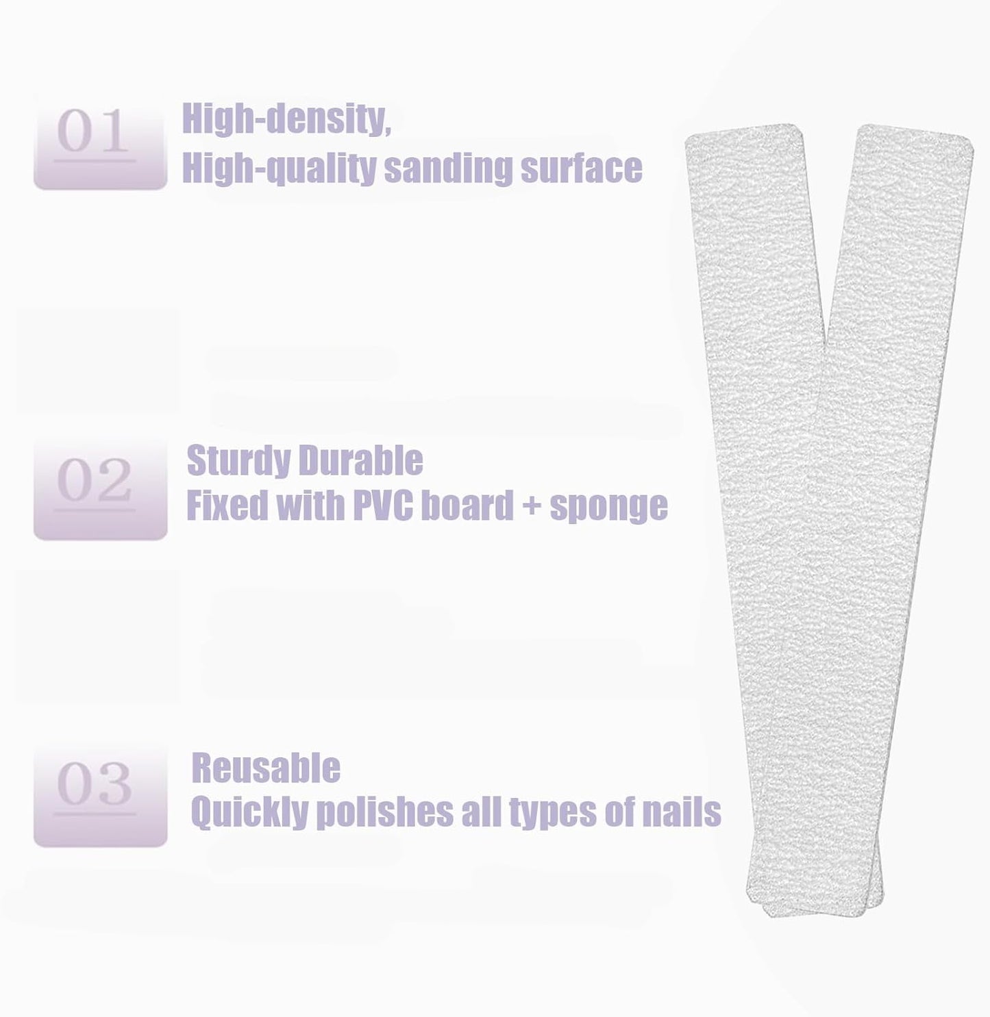 21 Pcs Nail File 80/80 Grit Nail Files,Gray Double Sided Emery Boards,Professional Nail Files for Natural and Acrylic Nails