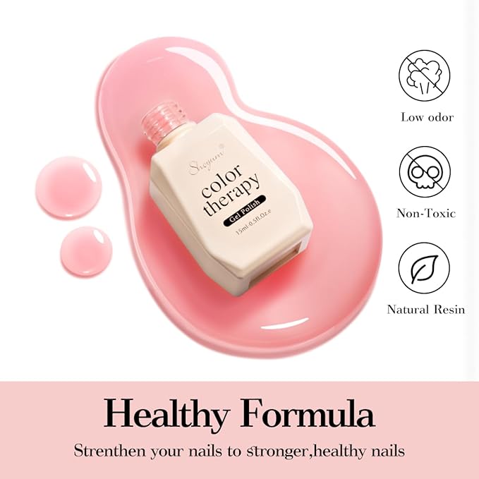 Jelly Nude Gel Nail Polish, 15ml Sheer Pink Translucent Soak Off Gel Polish, UV Light Cure for Nail Art DIY X07