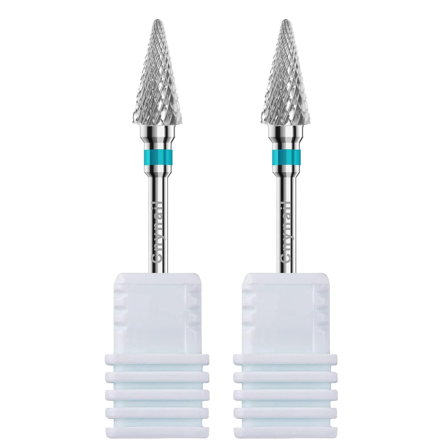 3/32" 2PCS Clean Umberllas Bits Medium Grit Carbide Cuticle Cleaner Bit for Electric Nail Drills – Professional Manicure Tool for Nail Salons and Home Use (M Grit. Silver)