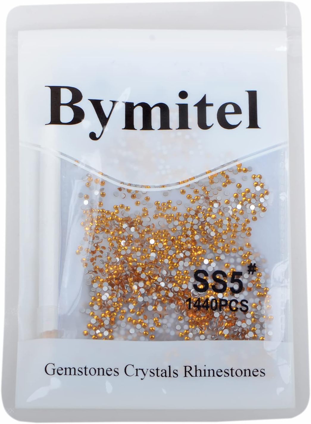 2880PCS Art Nail Rhinestones Non Hotfix Glue Fix Round Crystals Glass Flatback for DIY Jewelry Making with one Picking Pen (ss5 2880pcs, Topaz)