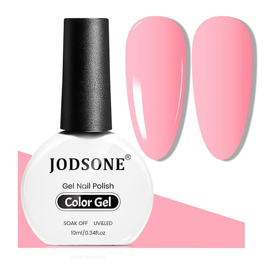 JODSONE Pink Oyster Gel Nail Polish 10ml Soak Off LED Gel Polish Dusty Roses Nail Color Salon Quality Vegan & Cruelty-Free Low Odor Need U V Lamp Curing