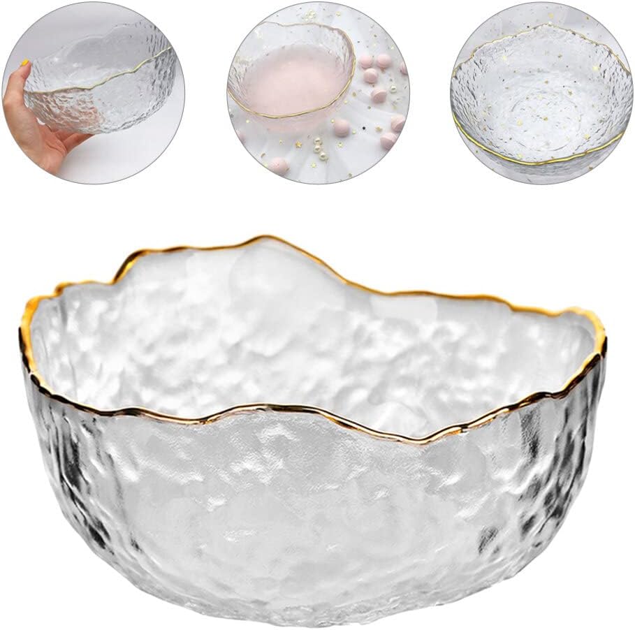 Pedicure Bowl 1Pcs Glass Nail Soaking Bowl Nail Art Remover Soak Soaker Manicure Soaking Bowl Nail Salon Bath Bowl for Fingernail Toenail Caring Polish Removal Manicure Bowl