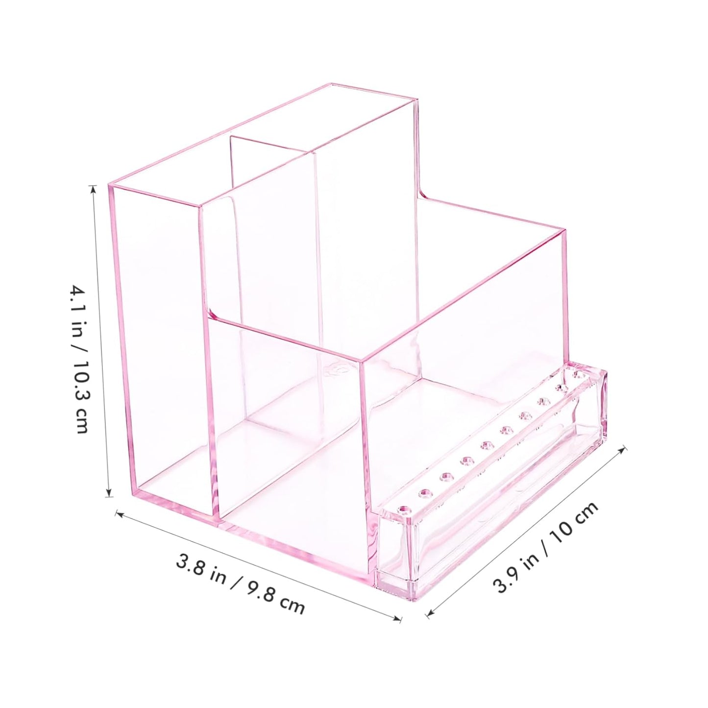 FRCOLOR Nail Kits Nail Drill Bits Holder Stand Display Organizer 1 Transparent Storage Box for Nail Art Polishing Grinding Drill Bit 4.1inch Nail Display Stand