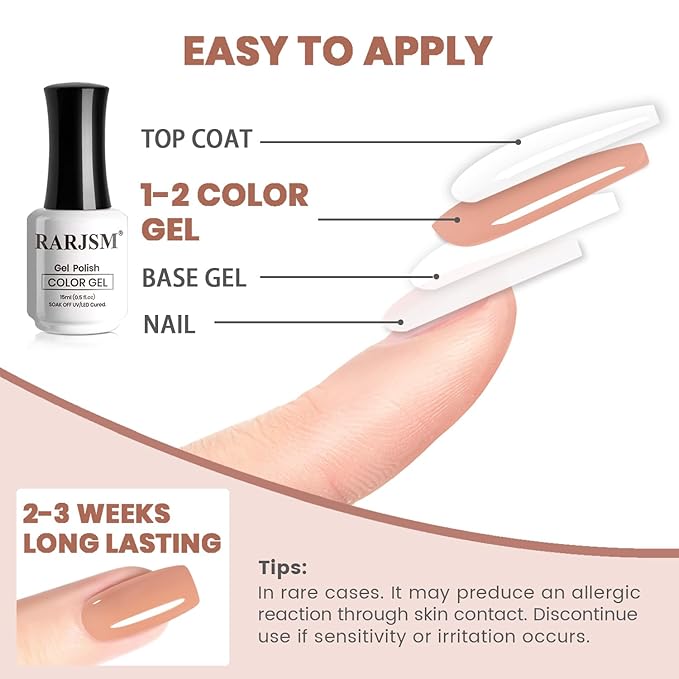 RARJSM Nude Gel Nail Polish Velvet Pink Neutral Skin Tone Sheer Jelly Gel Polish 1PC 15ml Single Bottle Cream Transparent Pink Nail Gelpolish Soak off UV LED Cured for Home Salon DIY Manicure