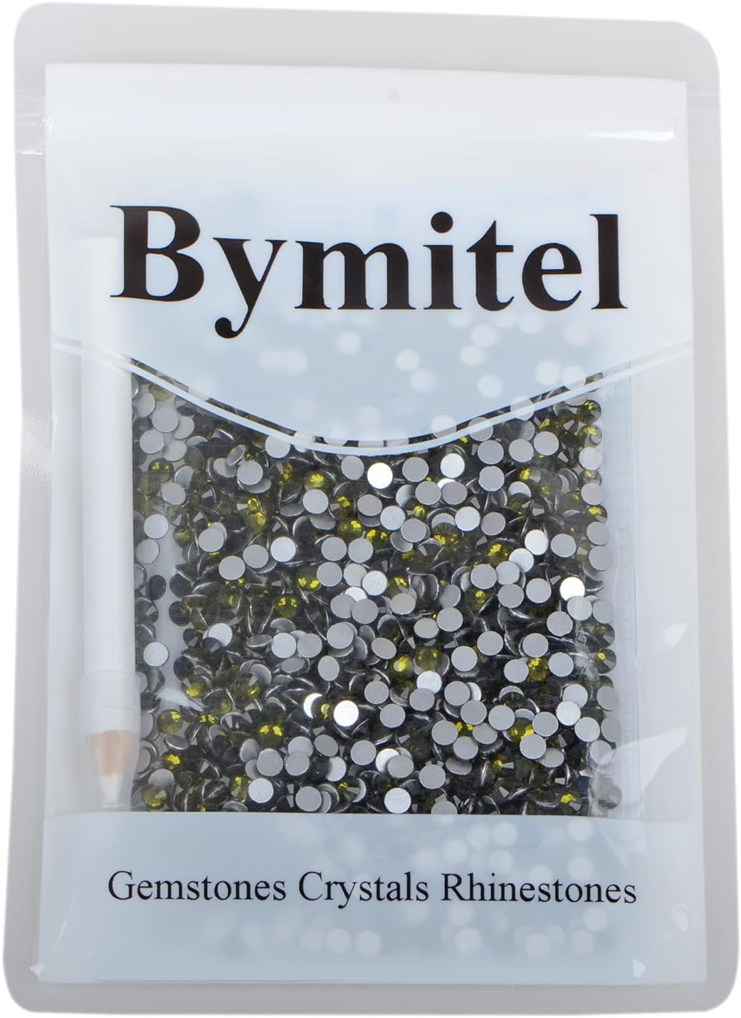 1440PCS Art Nail Rhinestones Non Hotfix Glue Fix Round Crystals Glass Flatback for DIY Jewelry Making with one Picking Pen (ss16 1440pcs, Olivine)