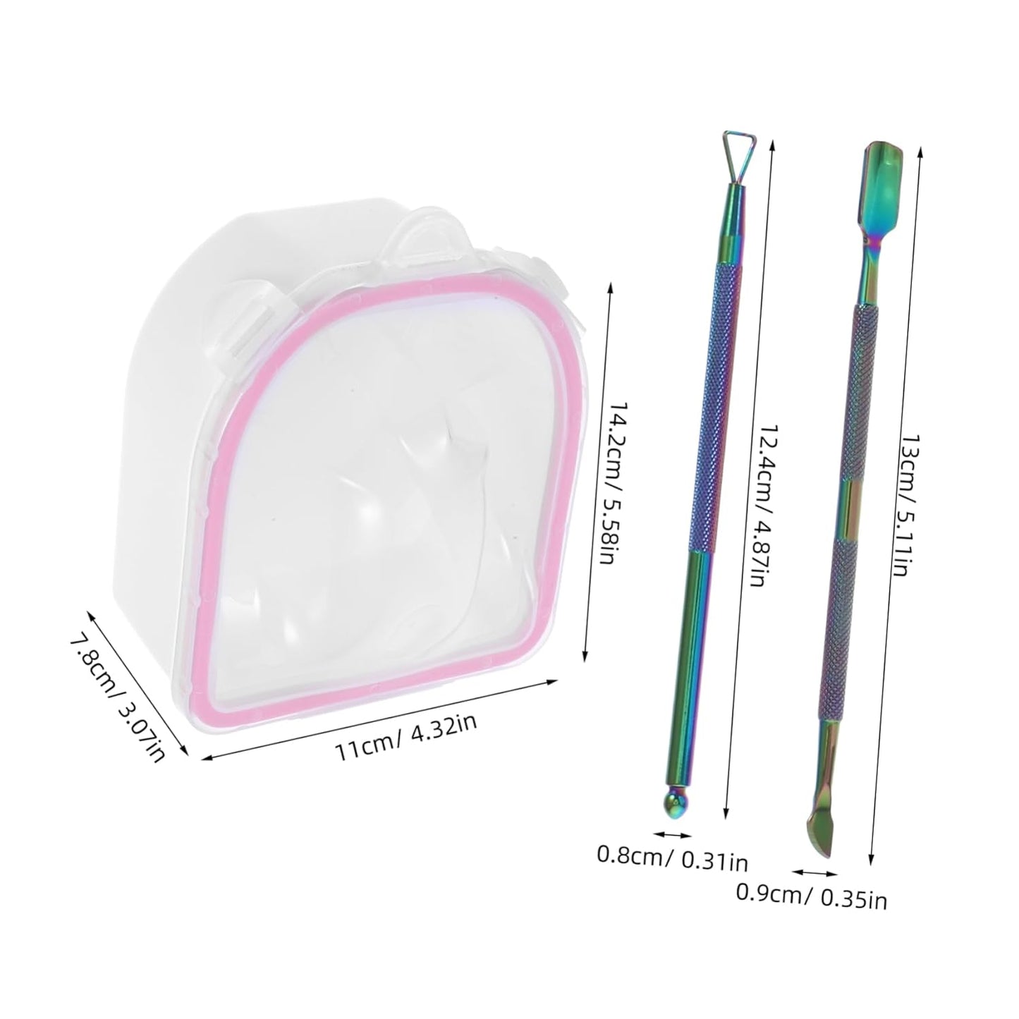 Nail Art Supplies Soak off Bowl Set Manicure Bowl Nail Polish Remover Tool for Hands