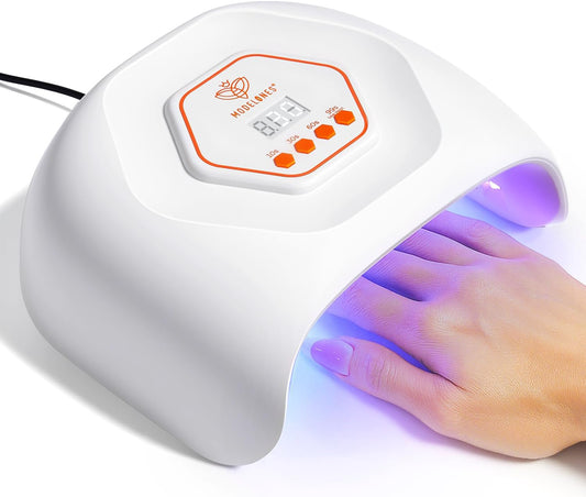 modelones UV LED Nail Lamp, Light for Gel Nails Nail Dryer Gel Polish Fast Curing with 4 Timer Smart Sensor Nail Art Tools Manicure Kit Starter Friendly Gifts for Women Girls