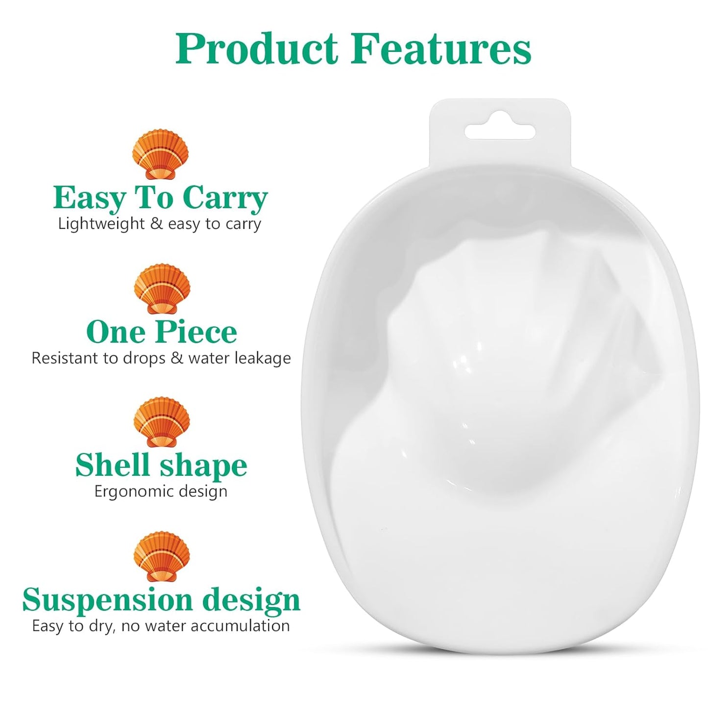 Single-Layer Nail Soaking Bowl for Manicure, Plastic Nail Removal Bowl, Hand Soaker for Cuticle Treatment, White, 6.69 X 4.80 X 1.96 Inches