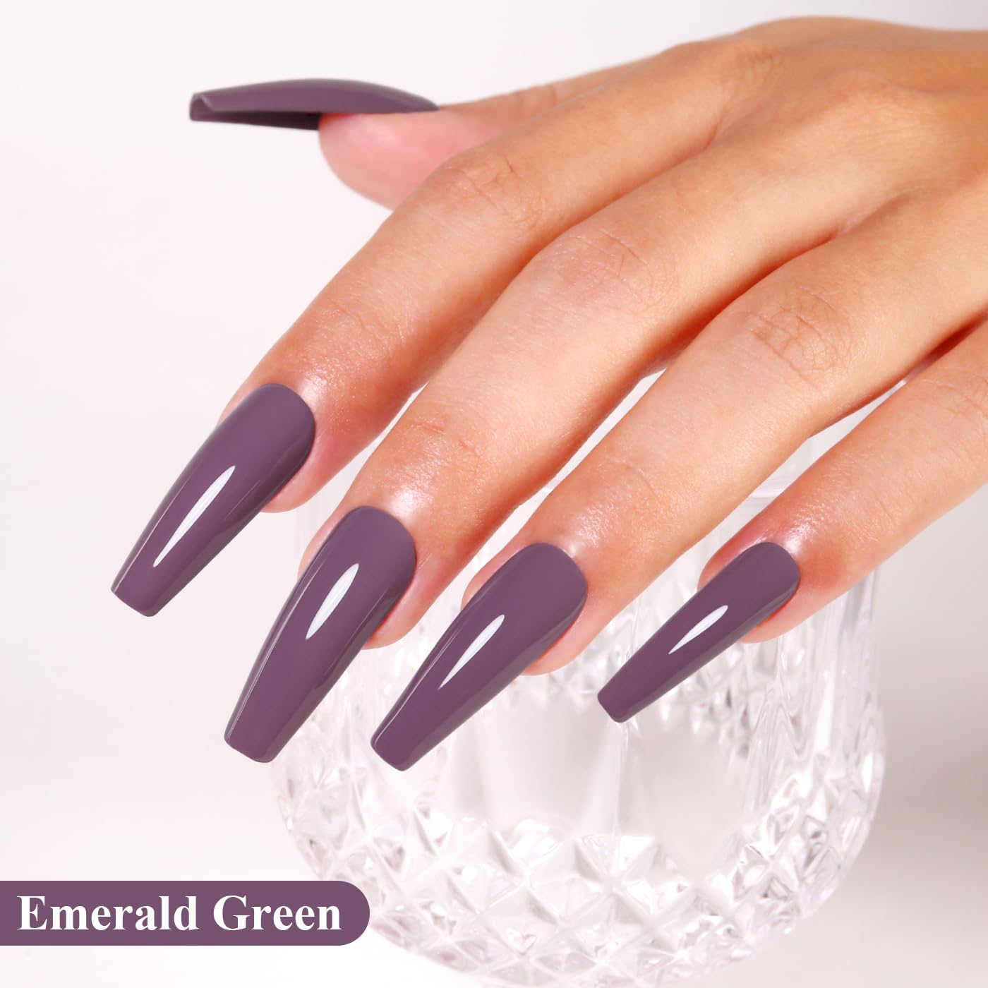Imtiti Purple Gel Nail Polish - Rose Purple High Gloss Soak Off UV LED Nail Gel Autumn Winter DIY Design Kit 10ML