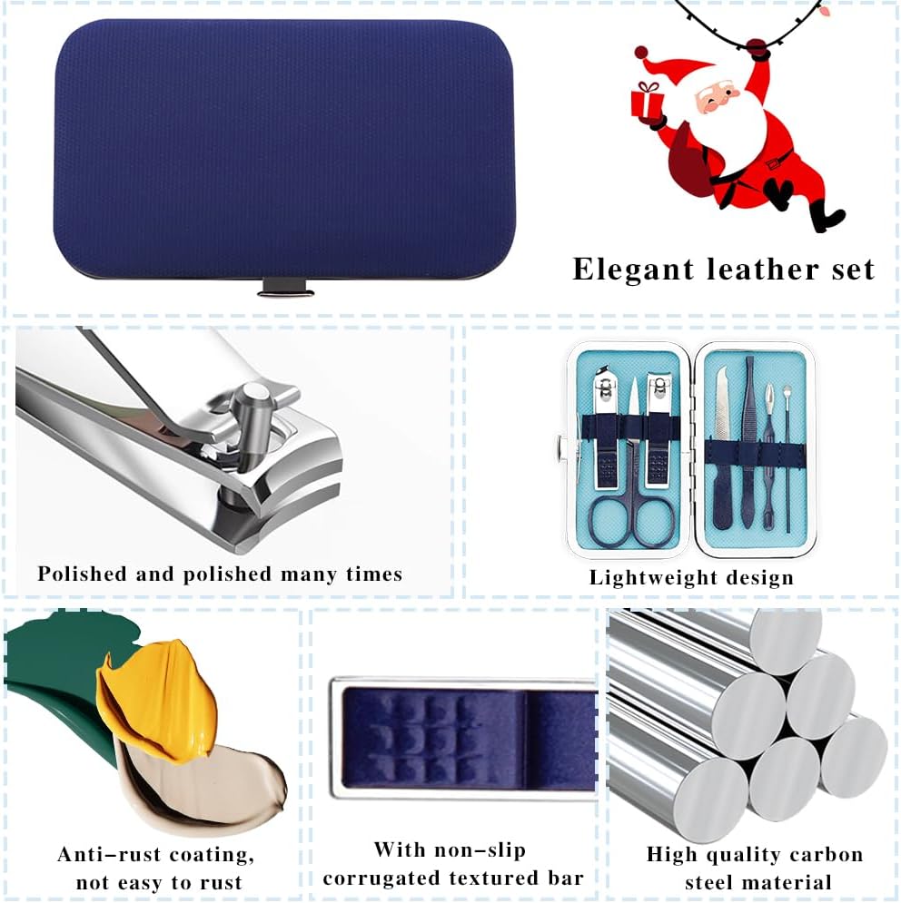 Manicure Kit for Women,Stocking Stuffers,Travel Nail Care Kit for Women,White Elephant Gifts for Adults,Nail Clipper Set for Men,Nail Care Set,Manicure Set Men