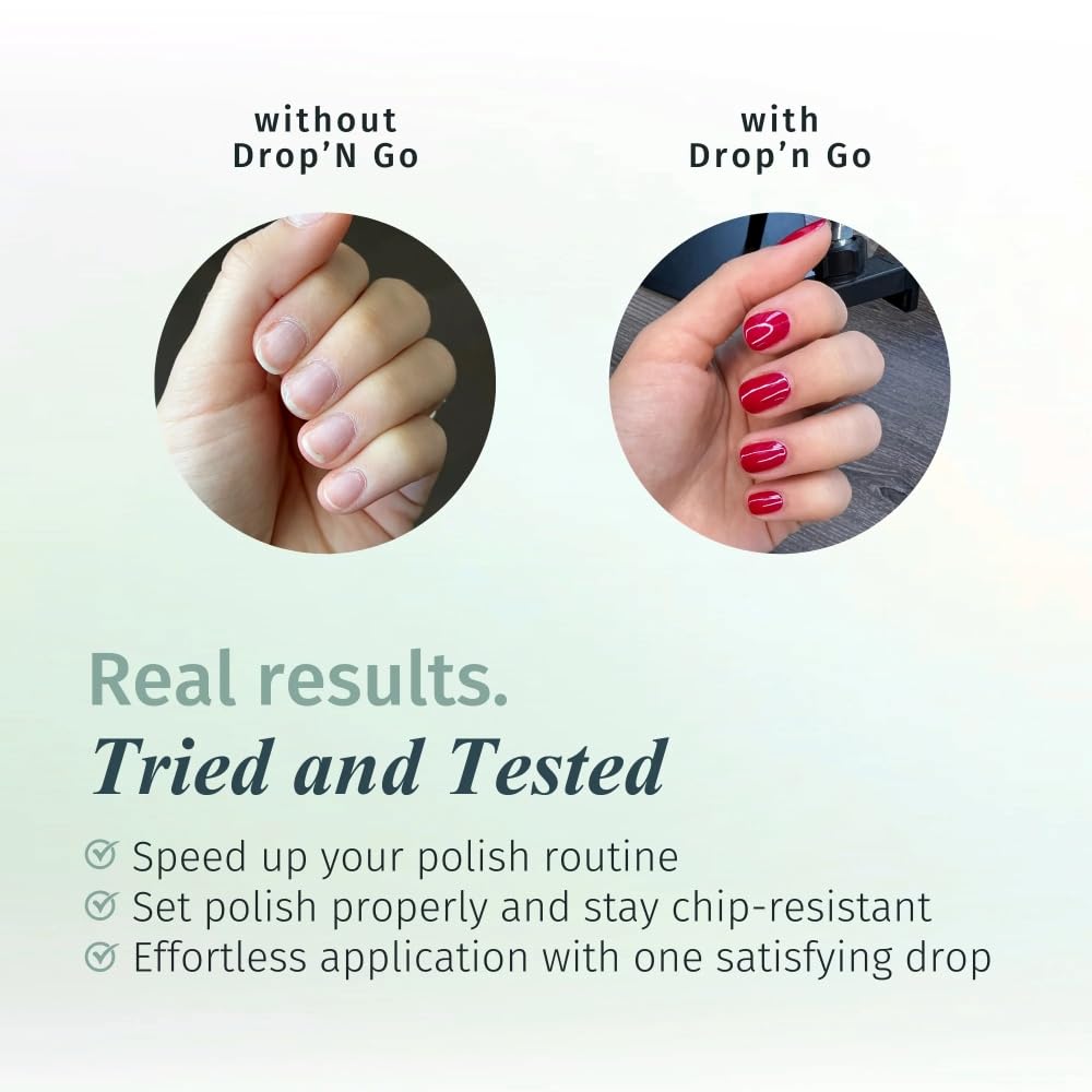duri Drop'n Go Quick Dry Nail Drops - Fast Drying Drops for Long Lasting Nail Polish 0.45 fl. oz. (Pack of 1)
