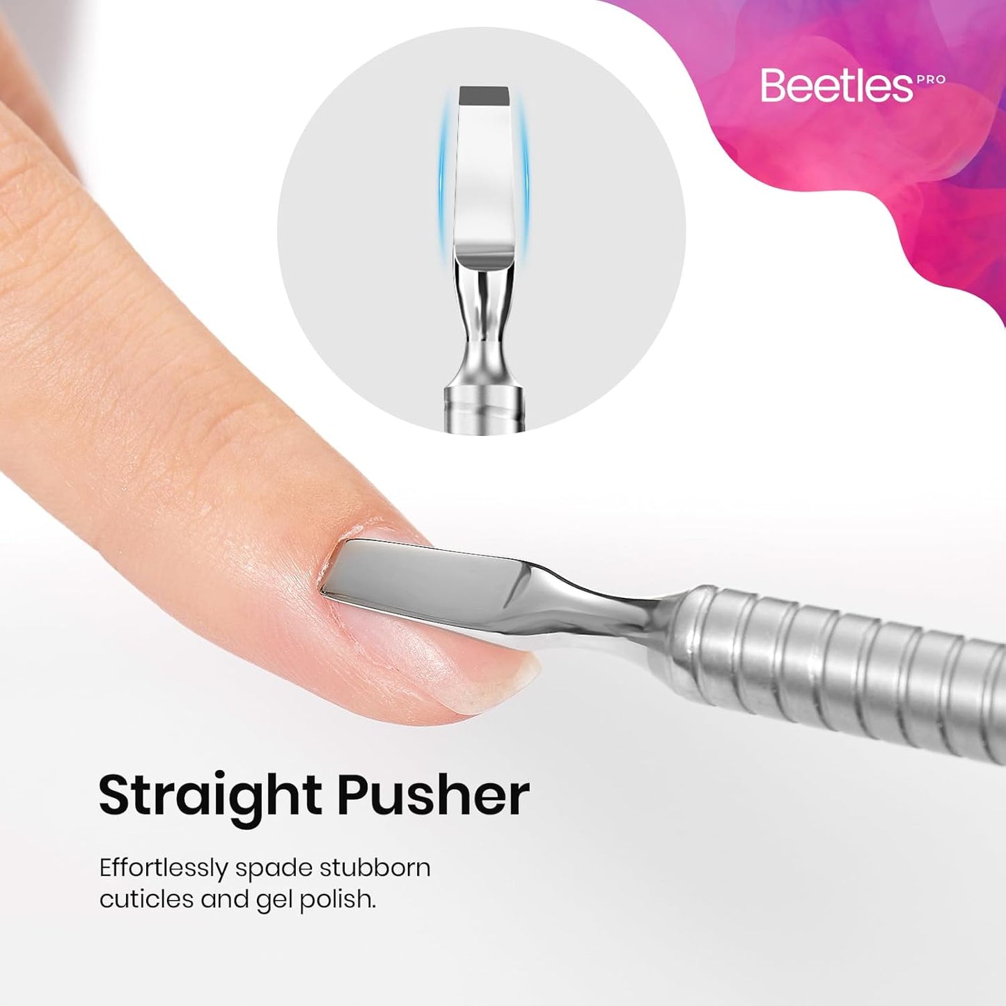 Beetles Cuticle Pusher Gel Nail Polish Remover Tool for Fingernail Polish Nail Cuticle Cleaner Manicure Home Cuticle Trimmer Nail Cleaner