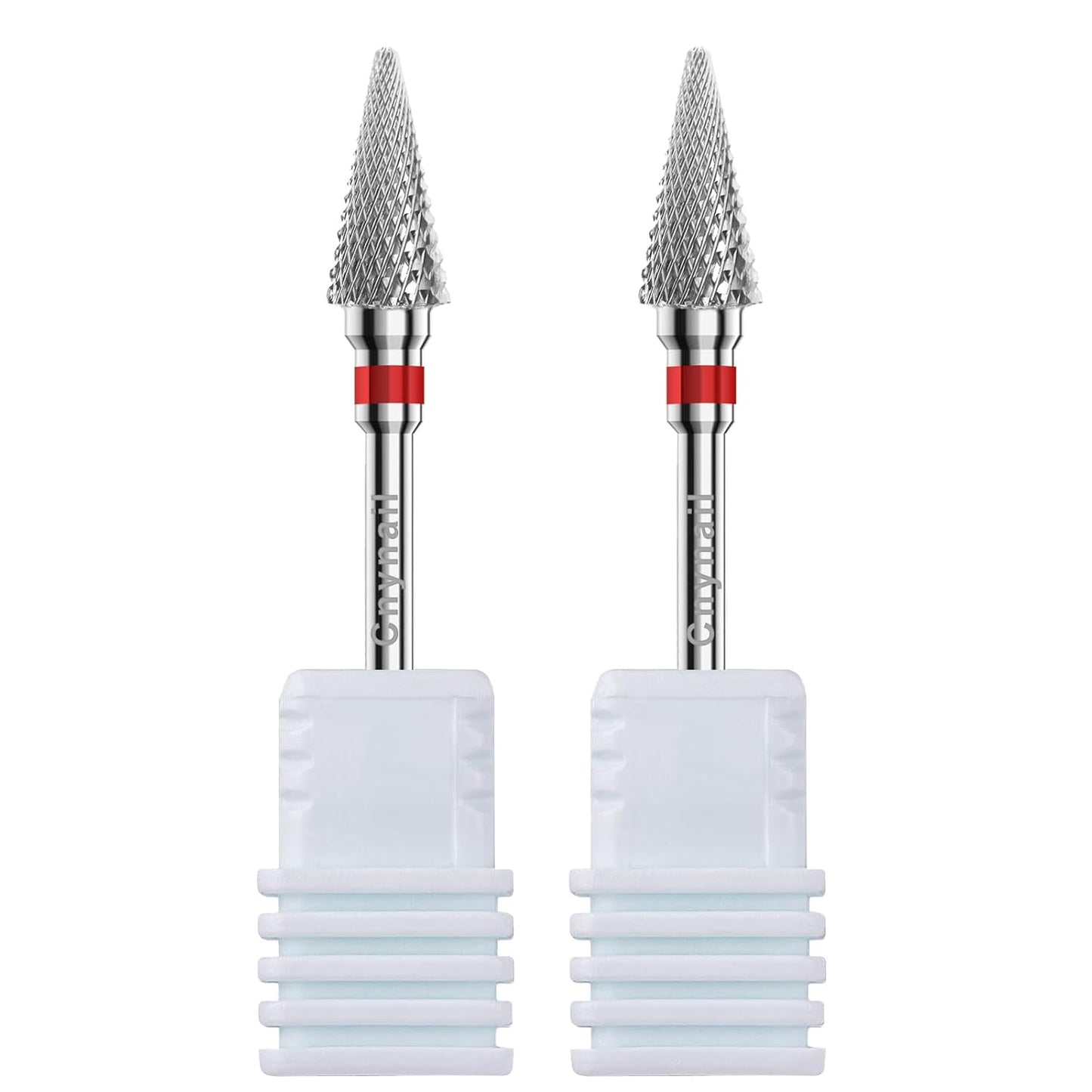 3/32" 2PCS Clean Umberllas Bits Fine Grit Carbide Cuticle Cleaner Bit for Electric Nail Drills – Professional Manicure Tool for Nail Salons and Home Use (F Grit. Silver)