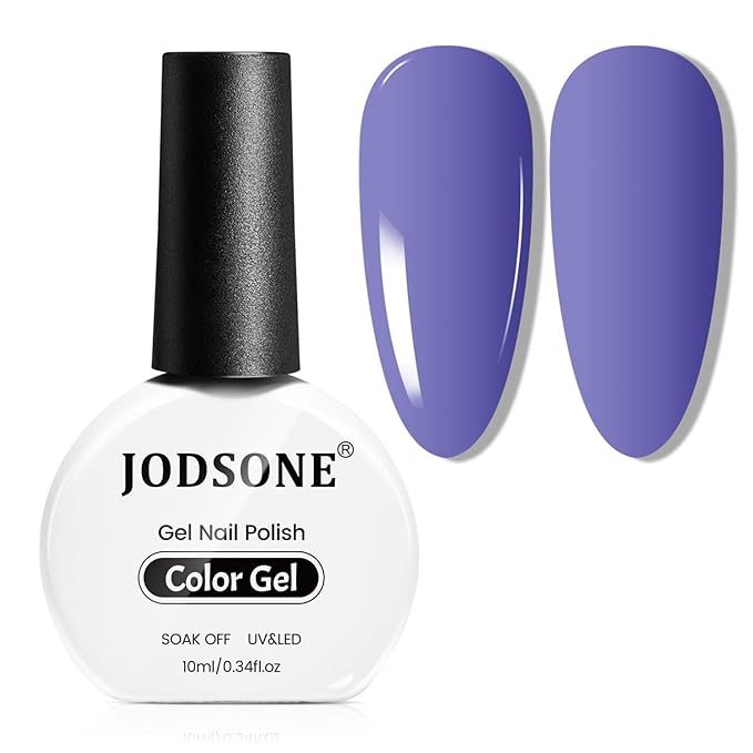 JODSONE Medium Purple Gel Nail Polish 10ml Purple Gel Polish Nail Color Professional Finish Long Lasting Chip Resistant Need U V Lamp Curing