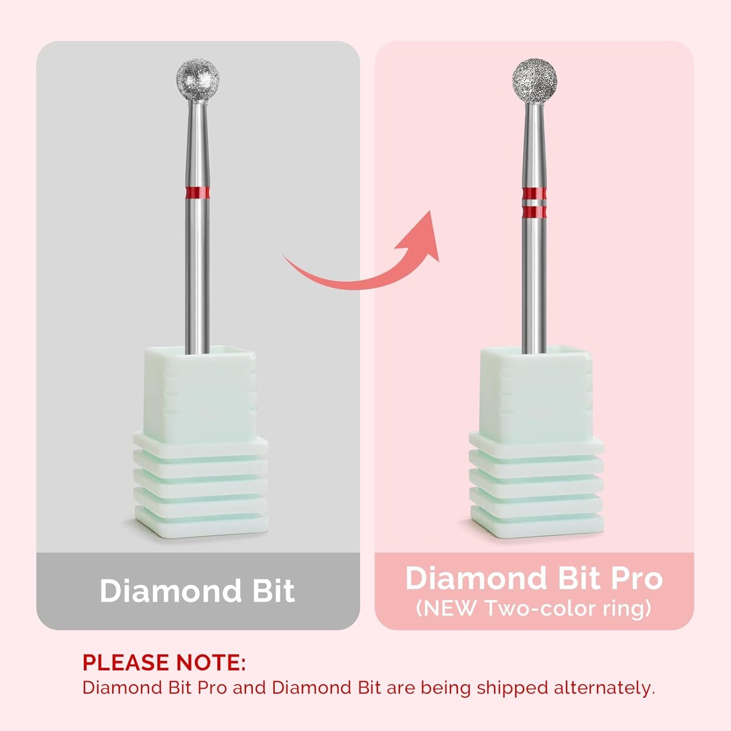 MelodySusie Ball Shape Cuticle Clean Nail Drill Bit 3/32'', Professional Safety Carbide Diamond Nail Bit Nail Cleaner for Cuticle Dead Skin Nail Prepare, Two Way Rotate, Manicure Nail Salon Supplies