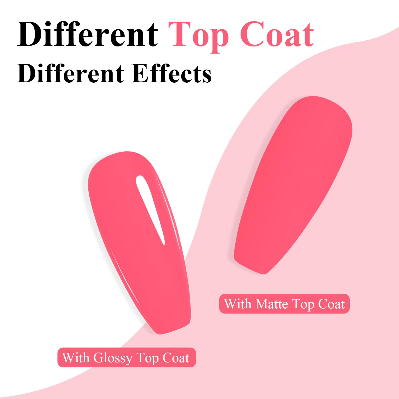 Imtiti Pink Gel Nail Polish, Rose Pink Gel Polish High Gloss Soak Off UV LED Nail Gel Polish Spring Summer Art Manicure Salon DIY Design 10ML
