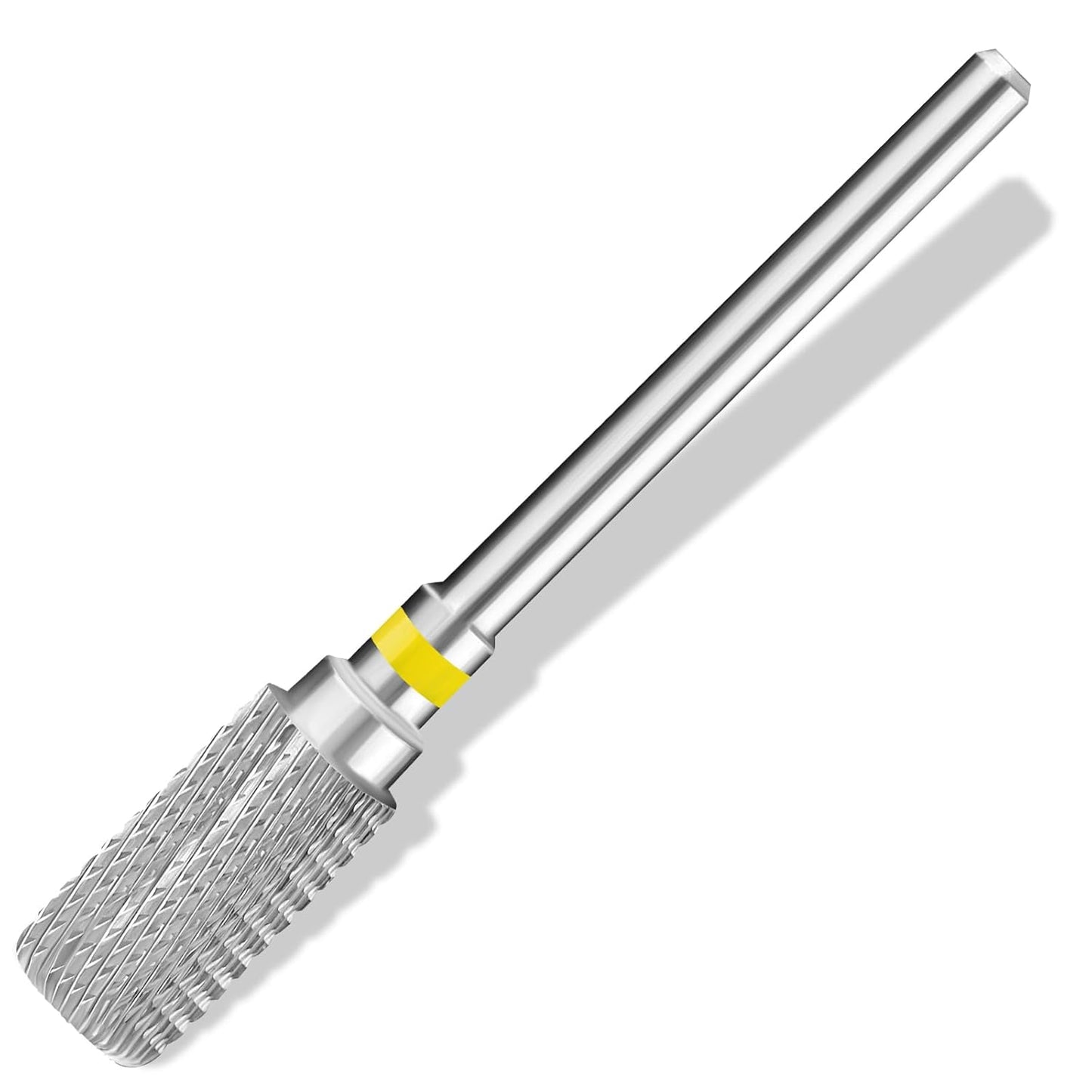 Tungsten Carbide Acrylic Nail Drill Bit Flat Top Cylinder Efile Electric File Machine Head Tip for Manicure Polishing Art Remove Gel Polygel 3/32" 2 Way Professional Tech (Extra Fine Grit)