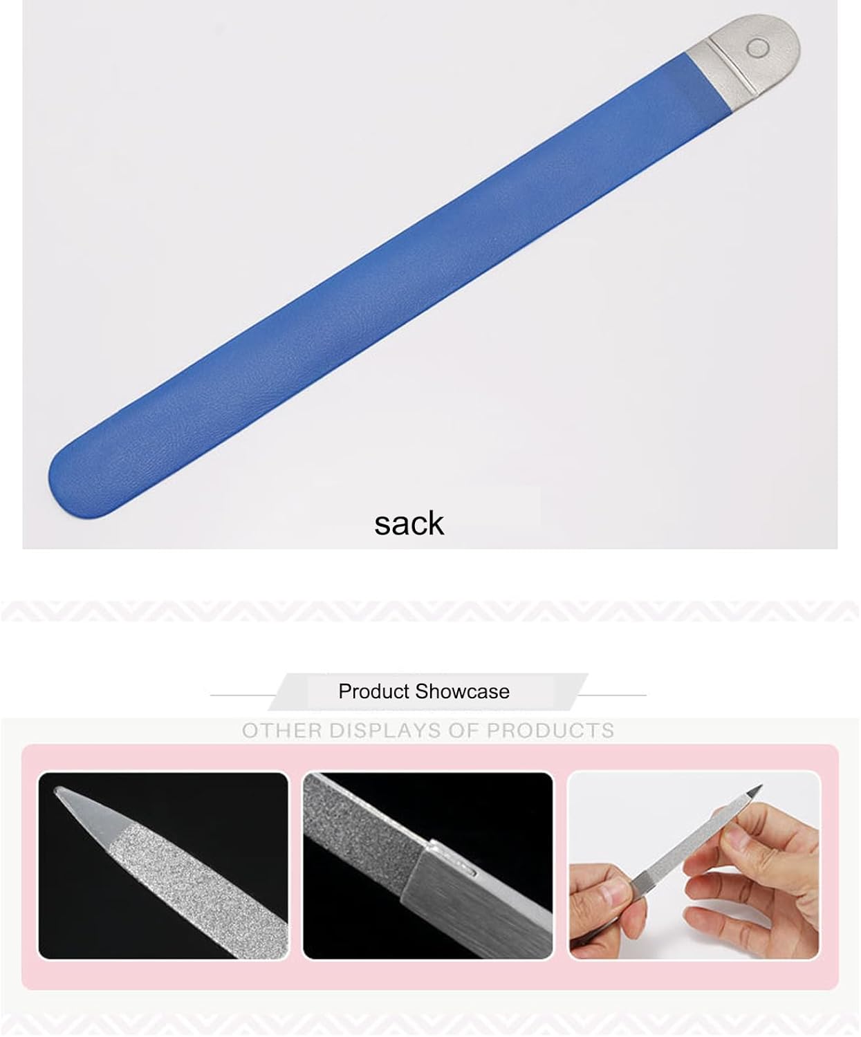 Diamond Dust Nail File - Stainless Steel Nail Dresser Nail Buffering Files - 9 Inch (9inch-AB-04)