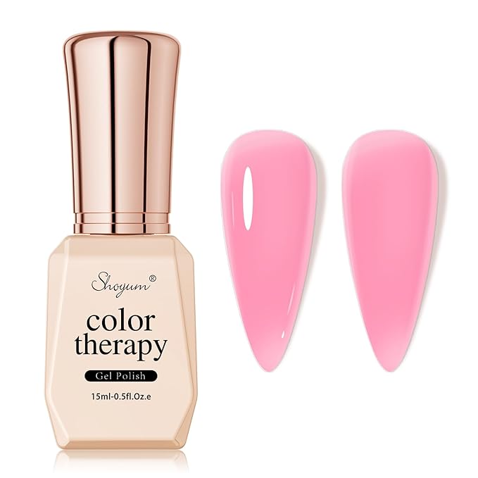 Sheer Light Red Gel Nail Polish, 15ML Jelly Red Translucent Color UV/LED Soak Off Gel Polish for DIY Nail Art Manicure and Pedicure at Home or Salon, 0.51 fl oz 1Pcs