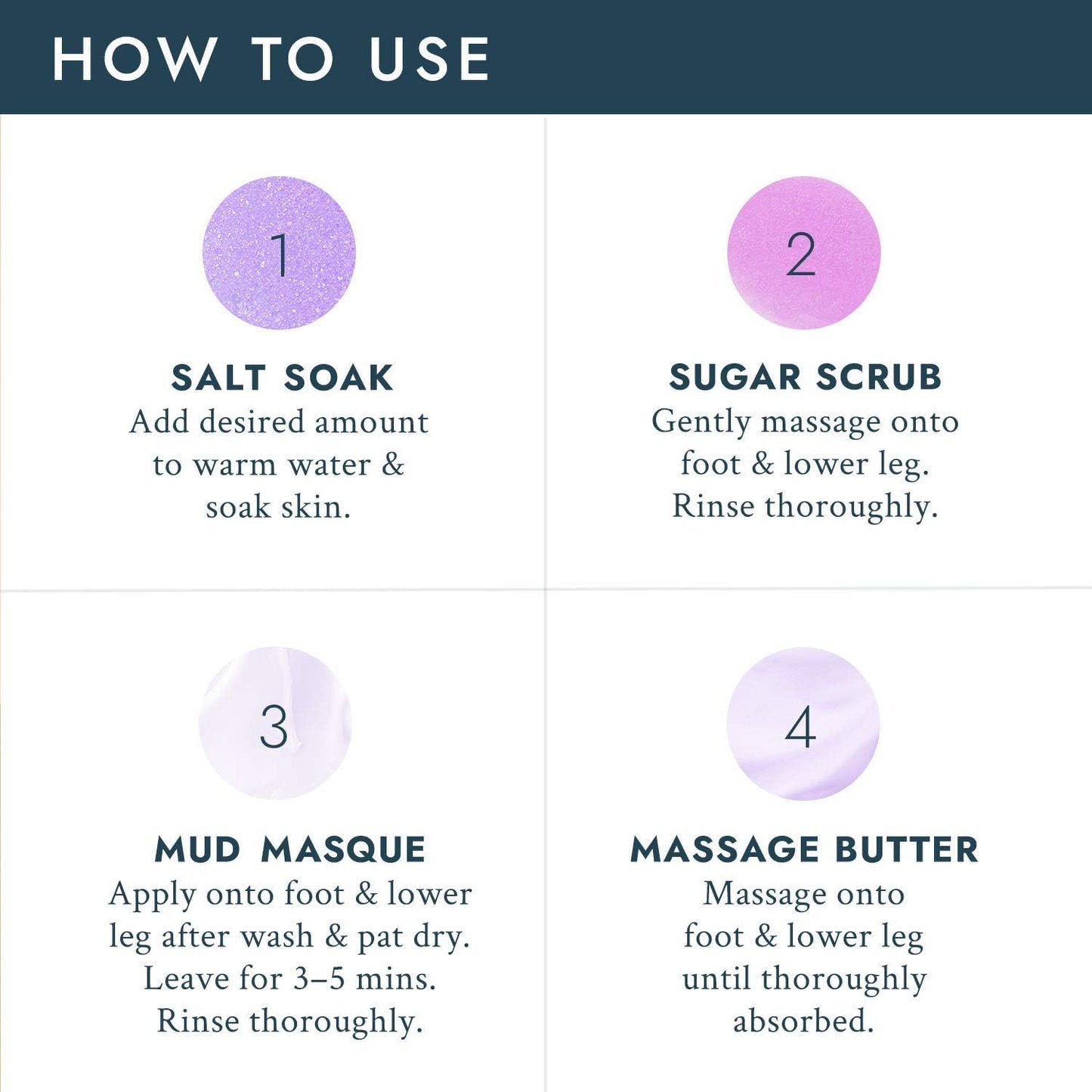 VOESH Pedi in a Box 4 Step Jasmine Soothe - 3 Pack, Home Pedicure Kit, Pedicure Supplies, Pedi Kit, DIY Pedi, Foot Treatment, Spa Pedicure, Foot Spa