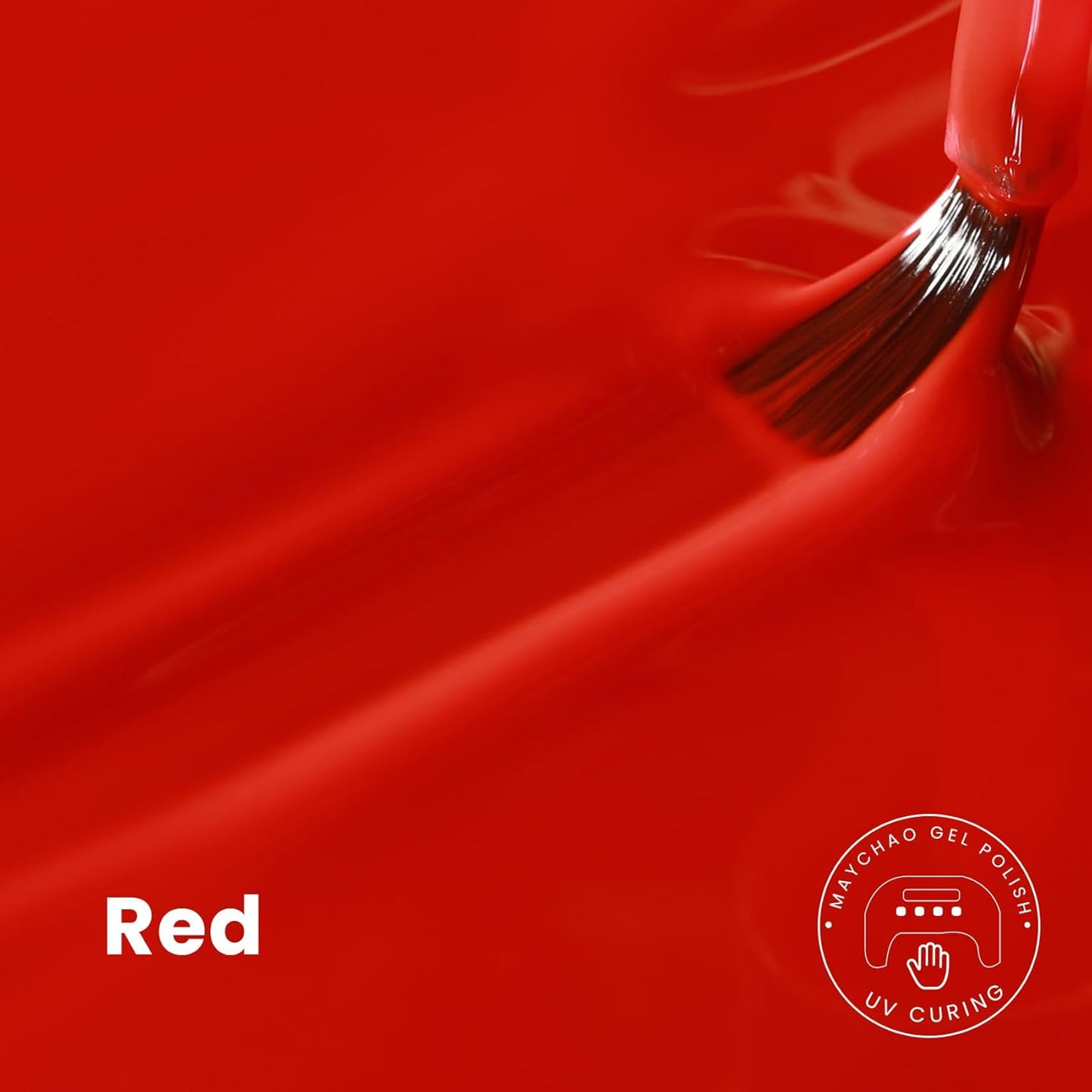 MAYCHAO 15ML Gel Nail Polish 1Pc Red Gel Polish Soak Off UV LED Nail Polish Nail Art Starter Manicure Salon DIY at Home, 0.5 OZ