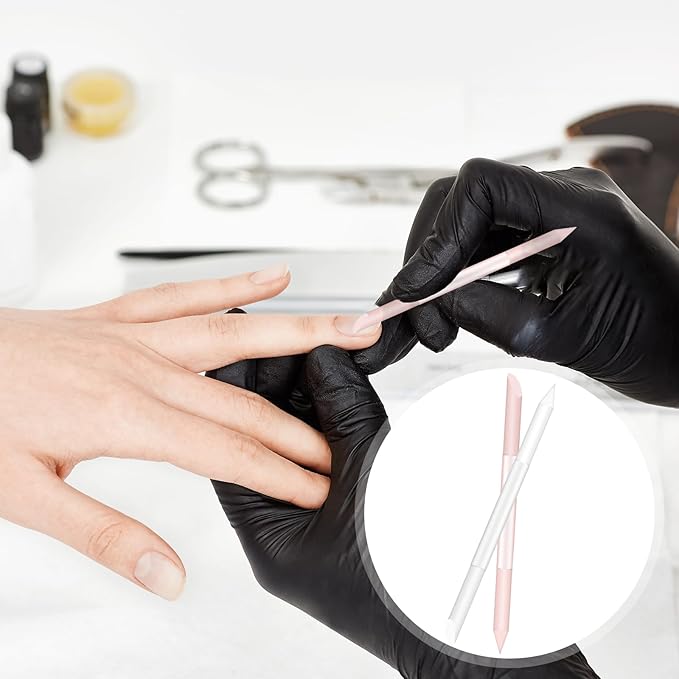 Glass Cuticle Pusher Set of 2 Manicure Sticks for Nails Cuticle Remover Cuticle Trimmer Crystal Glass Nail Tools Double Headed Nail Cuticle Stick Pusher