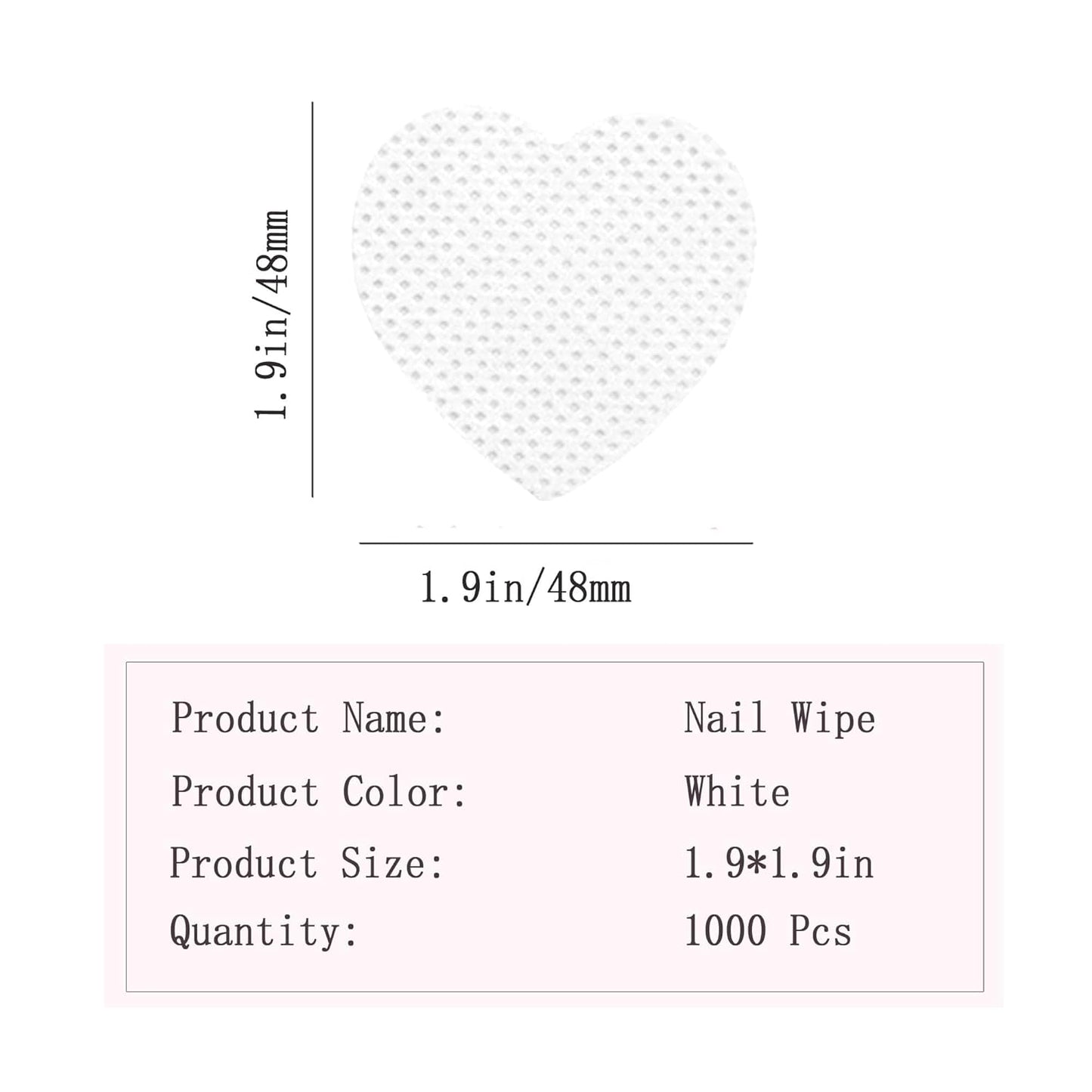 1000 PCS Lint Free Nail Wipes,Nail Polish Remover Wipes for Lash Extension Supplies,Lint-Free Lash Glue Wipes Pads Eyelash Extension Nails Wipes for Nail Polish Remover,Lash Glue Cleaning Pads, White