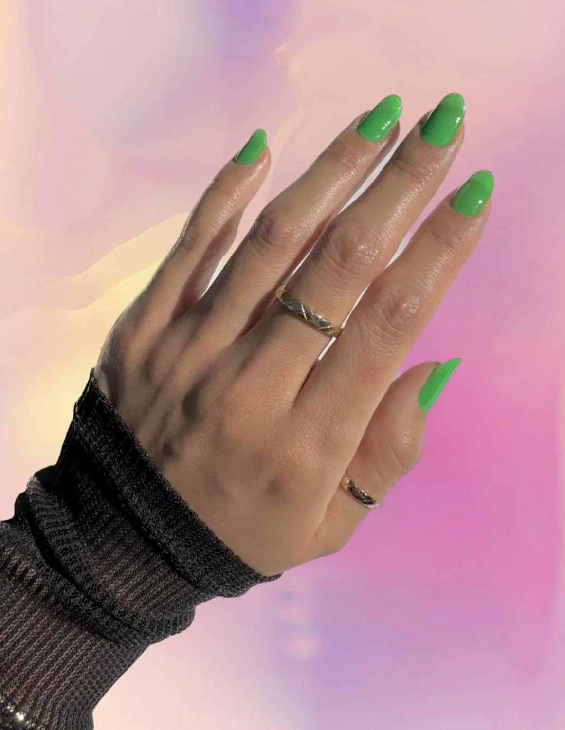 NOVA, Female Founded, Semi Cured Gel Nail Strips (Clover) - The 10 Minute Manicure. Salon-Quality, Works with Any Nail Lamp, Easy to Apply & Remove - Incl. Nail File & Wooden Stick (Clover)