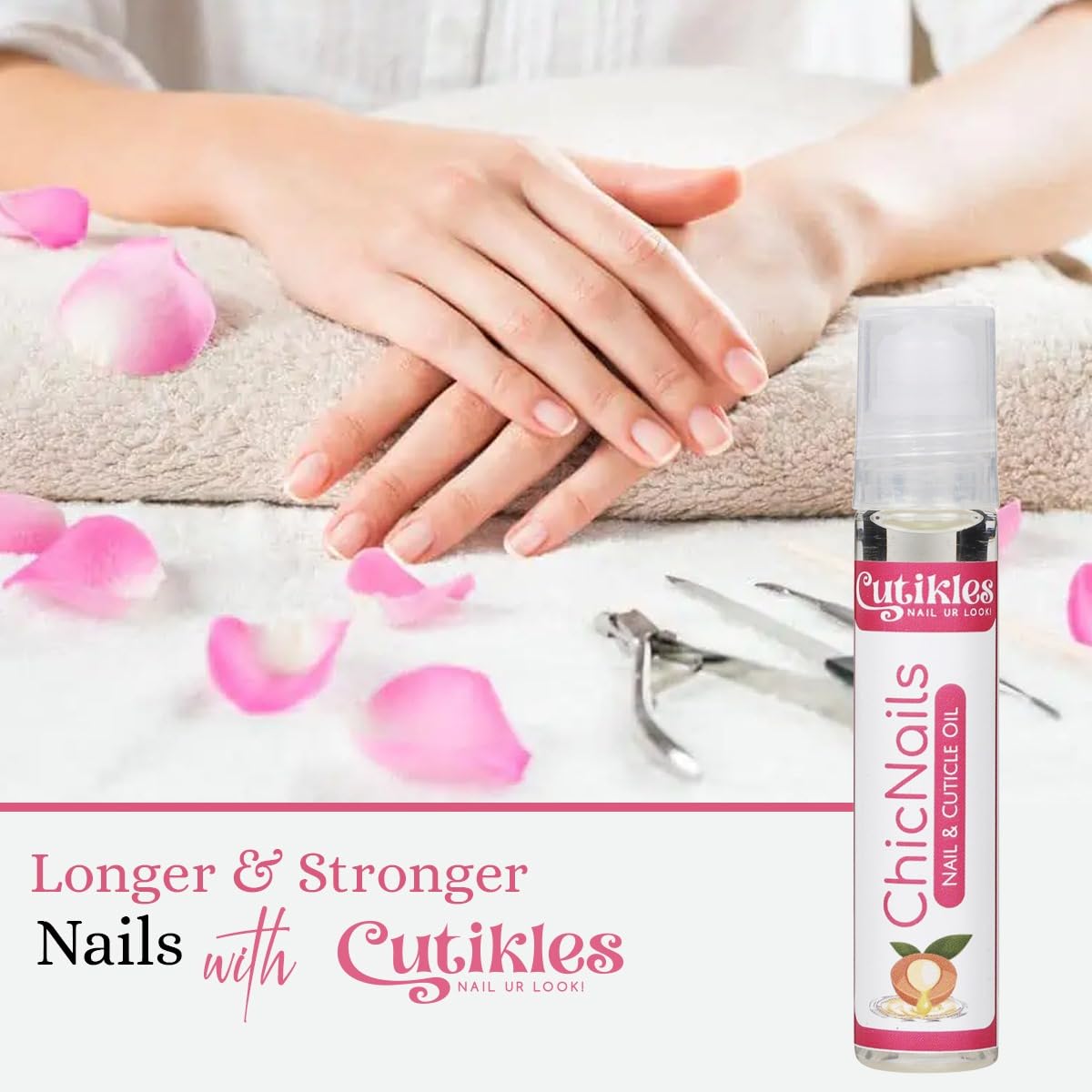 Cuticle Oil Roll-On for Nails & Cuticles – Nourishing & Hydrating Formula with Vitamin E | Easy-to-Apply, Non-Greasy, Travel-Friendly Roll-On Bottle – 0.33 Fl Oz