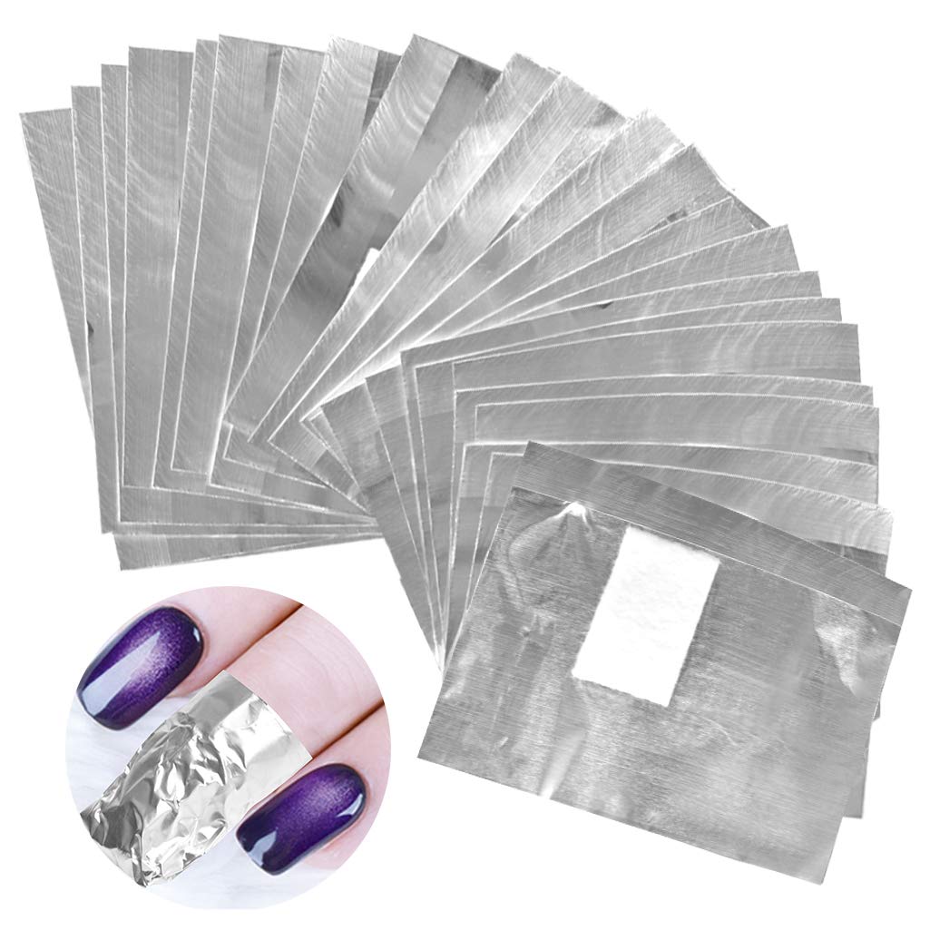 Tongcloud Nail Polish Remover Nail Foil Wraps Gel Remover Soak Off Foils Cotton Pads Gel Polish Remover Soak Off (2.5x3.5, Count, 400)
