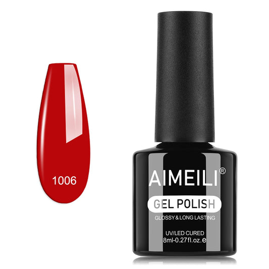 AIMEILI Gel Nail Polish, Hema Free, Cruelty Free, Vegan, Soak Off U V LED Nail Art for Women Girls Manicure Salon DIY Home - 1006 8ml