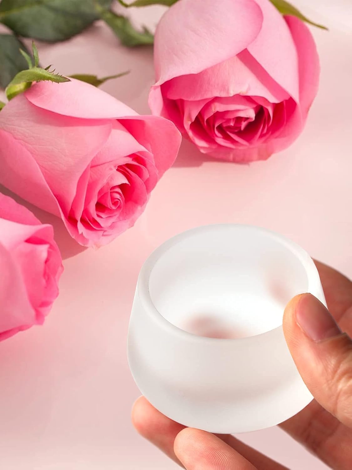 TOROKOM 2Pcs Dappen Dish Glass Monomer Dish with Lid for Acrylic Nails Cup Containers Holder for Liquid Powder Monomer Damping Dish（Matte）