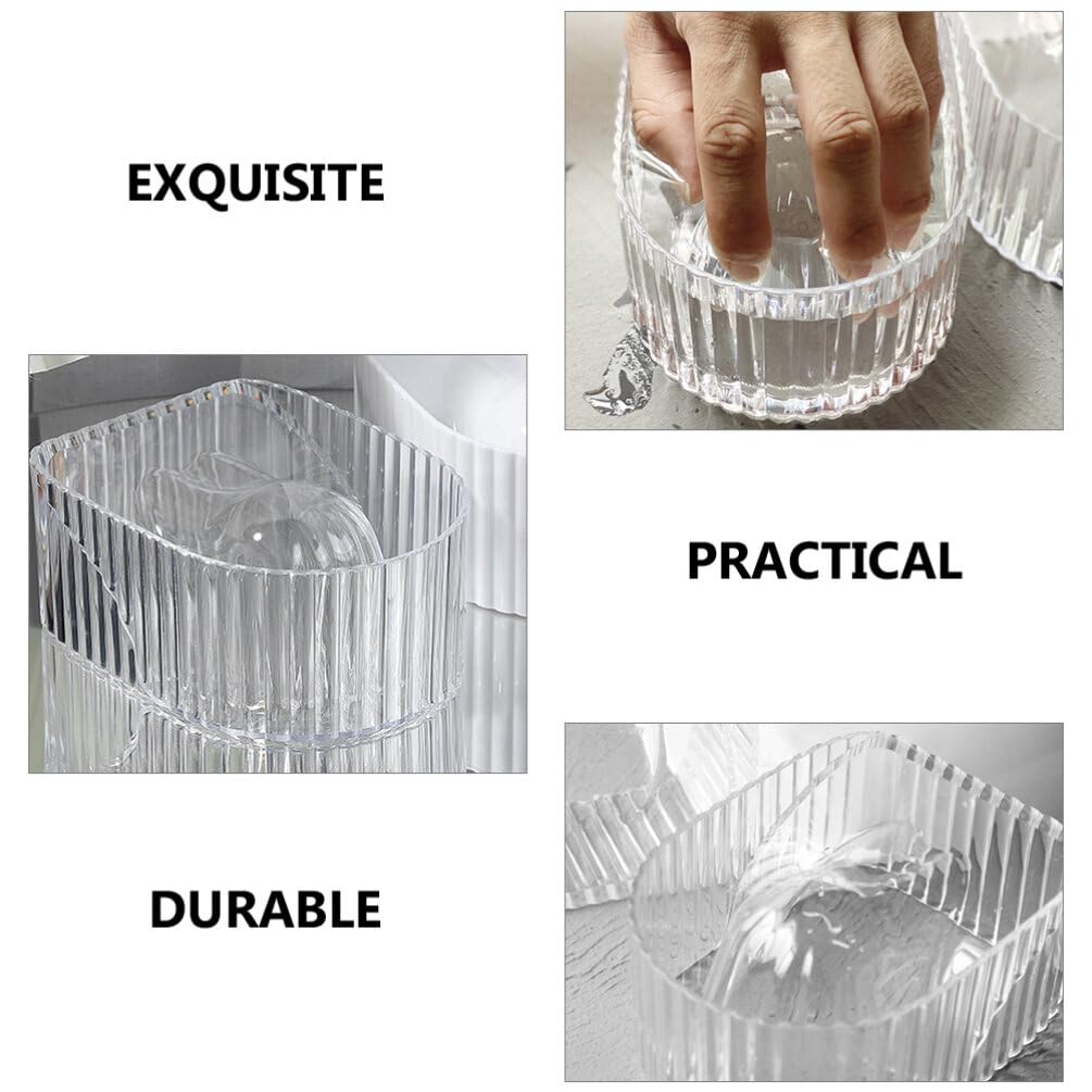 FRCOLOR 2pcs Manicure Hand Soak Bowl Cosmetology Supplies Clear Tray White Gel Manicure Bowl Nail Gel Remover Dish Nail Color Removing Salon Supplies Art Bowls