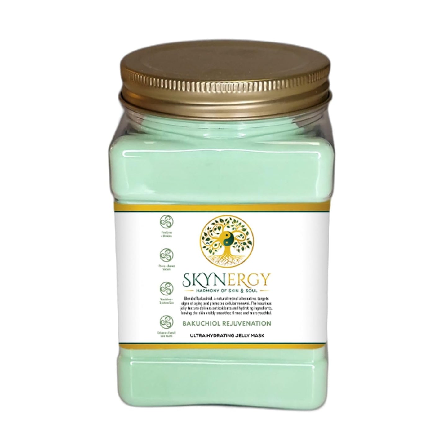 Bakuchiol Rejuvenation Jelly Face Mask - Professional Grade HydroGlo Peel Off Face Mask - Radiance, Reduced Fine Lines & Pigmentation - Vajafacial Jelly Mask | 12 Applications (30 Fl Oz)