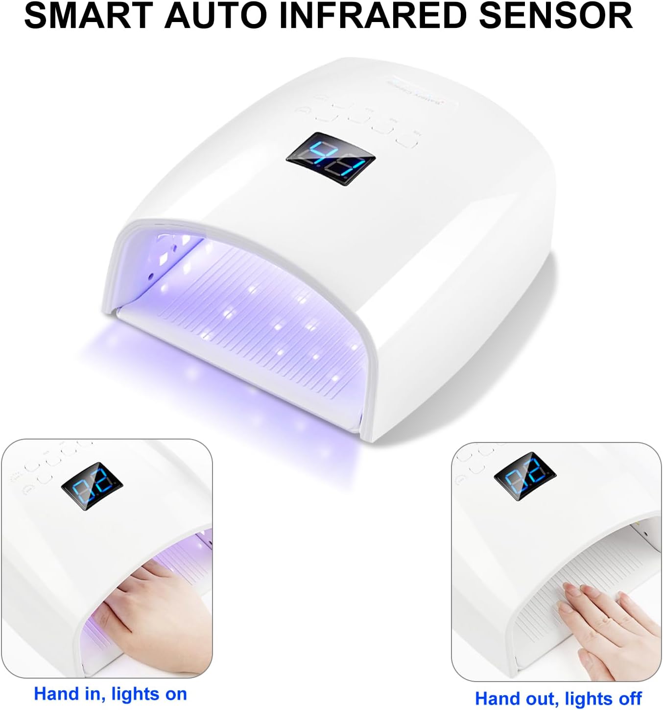 66W UV LED Nail Lamp, Professional Rechargeable Cordless UV Light for Gel Nails,5 Timer Settings Gel Nail Light, Nail Dryer Nail Art Manicure Tools for Home and Salon