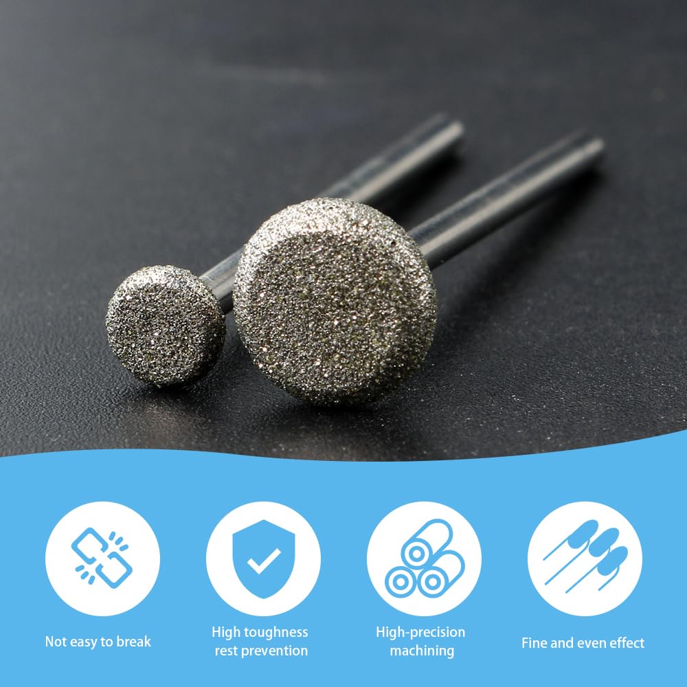 QUNZHAO 2Pcs Diamond Nail Drill Bits Carbide Cuticle Remover Bit for Under Nail Dead Skin Cleaning Cuticle Remove Nail Art Design Manicure(02 set)