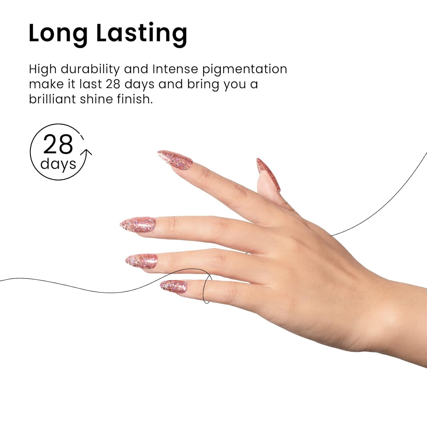 MAYCHAO 15ML Rose Pink Glitter Gel Nail Polish 1Pc Sparkly Pink Glitter Gel Polish Soak Off UV LED Nail Polish Nail Art Starter Manicure Salon DIY at Home, 0.5 OZ