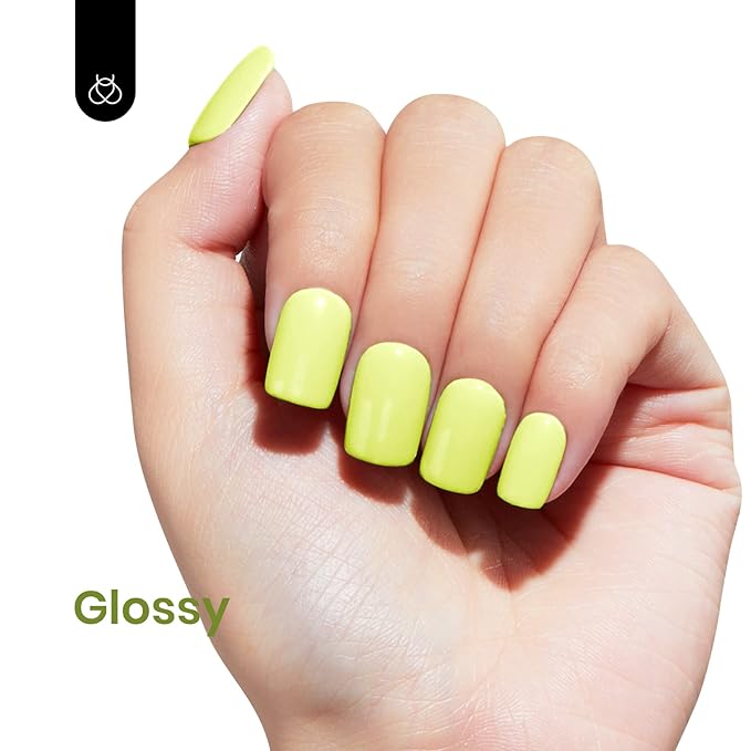 Beetles Neon Green Gel Nail Polish,15ml Bright Neon Green Lemon Yellow Gel Nail Polish Halloween Nails Design Soak Off UV LED DIY Manicure Halloween Nails