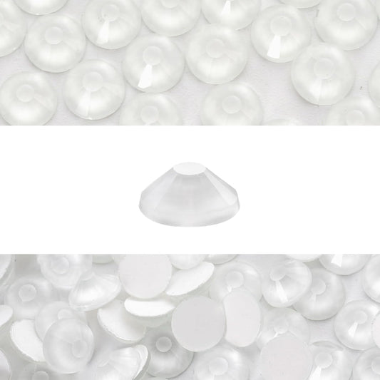 Novani 3000 Pieces Flatback Rhinestones Glass Round Gems Neon-White Crystals for Nail Art DIY Crafts Clothes Shoes,SS16,3.8-4.0mm
