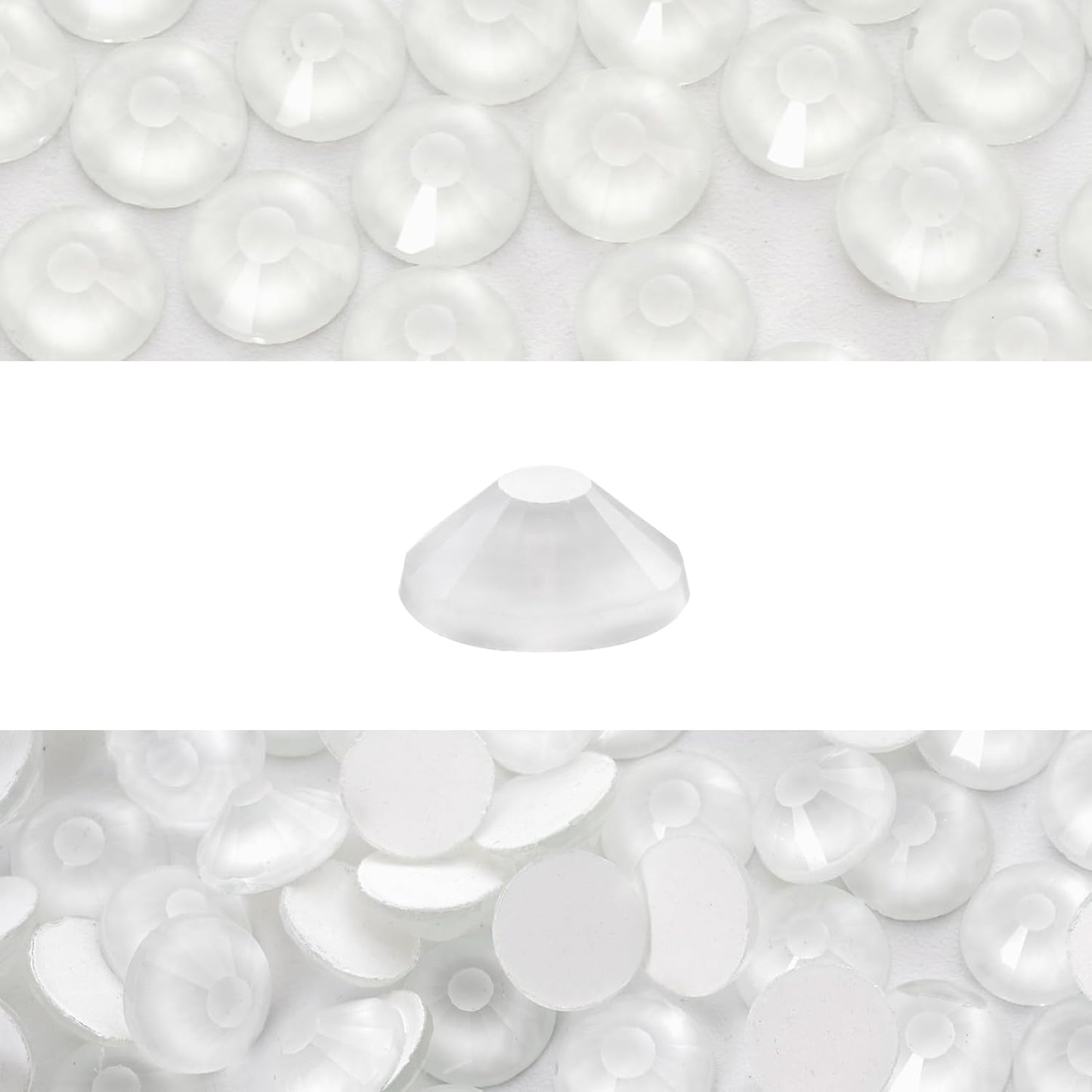 Novani 3000 Pieces Flatback Rhinestones Glass Round Gems Neon-White Crystals for Nail Art DIY Crafts Clothes Shoes,SS10,2.7-2.9mm