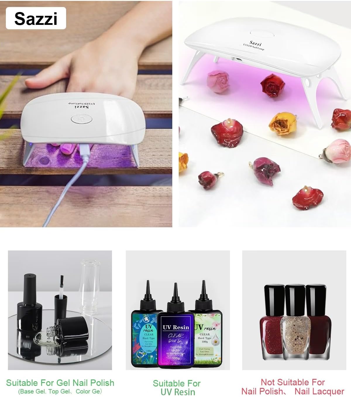 UV LED Nail Lamp UV Light for Gel Nails, Nail Dryer for Gel Polish and Resin, Curing light24W