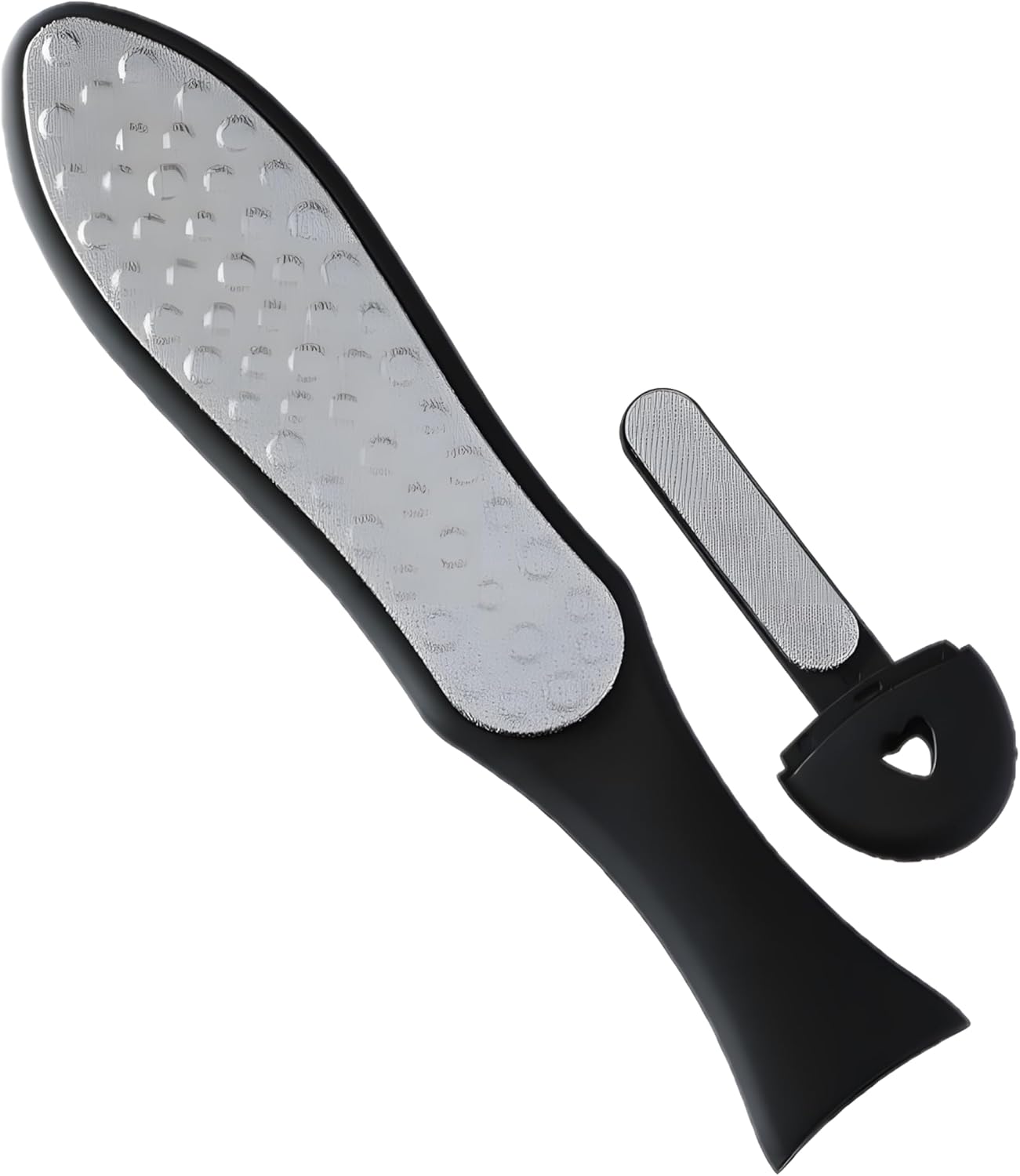 3 in 1 Large Size Durable Foot File Callus Remover (1 Pc) with Double Sided Stainless Heel Scraper for Cracked Heels, Pedicure Tools for Feet Ped Egg for Feet with Coarse and Fine Sides.