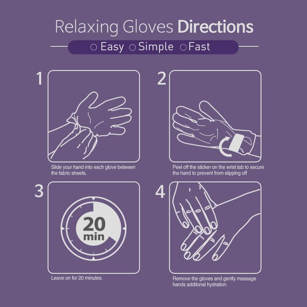Epielle Relaxing Hand Mask 6 Pairs, Deep Moisturizing Gloves for Dry, Cracked Hands, Self Care Gifts for Women, Spa Kit, Stocking Stuffers, Thanksgiving Essentials